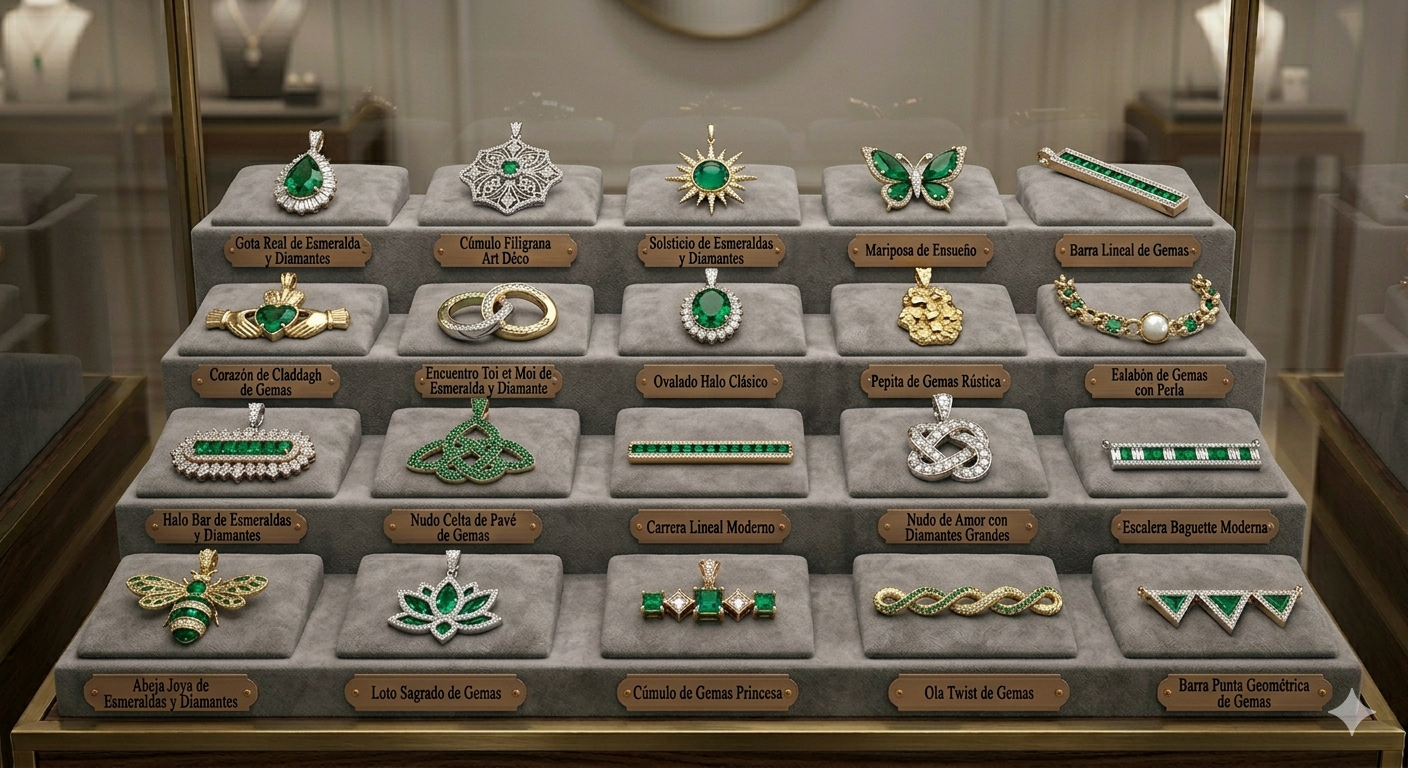 Catálogo Joyas Anillos Dijes Esmeralda Vitrina